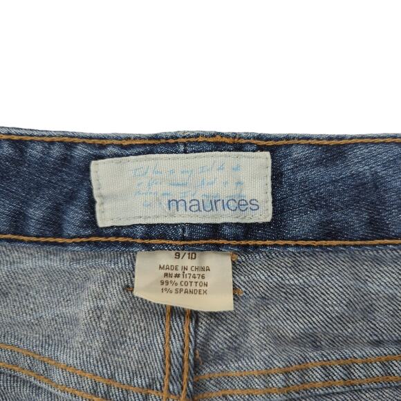 EUC Maurices blue Jeans Cotton Blend Low Rise Womens Size 9 Acid Wash Pockets - Picture 10 of 10
